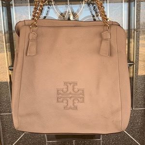 Tory Burch triple compartment bag.